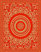 Radiant Golden Sunburst Mandala Rug