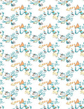 Playful Abstract Figures Teal Orange Rug
