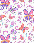 Whimsical Butterfly Garden Swirls Rug