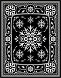 Monochromatic Snowflake Starburst Medallion Rug