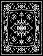 Monochromatic Snowflake Starburst Medallion Rug