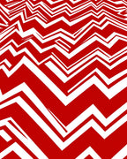 Bold Red White Jagged Lines Rug