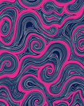 Vibrant Pink Swirl Organic Flow Rug