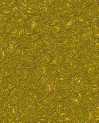 Labyrinth Black Yellow Scribble Rug