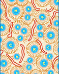 Beaded Rosette Letter Accents Rug