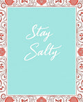Coral Shell Border Mint Centerpiece Rug