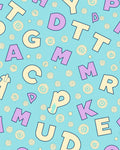 Pastel Alphabet Scatter Floral Rug