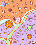 Whimsical Planet Starry Sky Rug