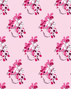 Pink Floral Sprig Arrangement Rug