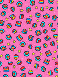 Vibrant Pink Retro Lips Star Rug