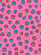 Vibrant Pink Retro Lips Star Rug