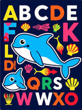 Playful Dolphin Alphabet Marine Life Rug