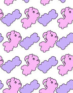 Pink Purple Cloud Animal Repeat Rug