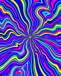 Vivid Psychedelic Swirl Nebula Rug