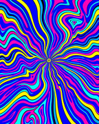 Vivid Psychedelic Swirl Nebula Rug