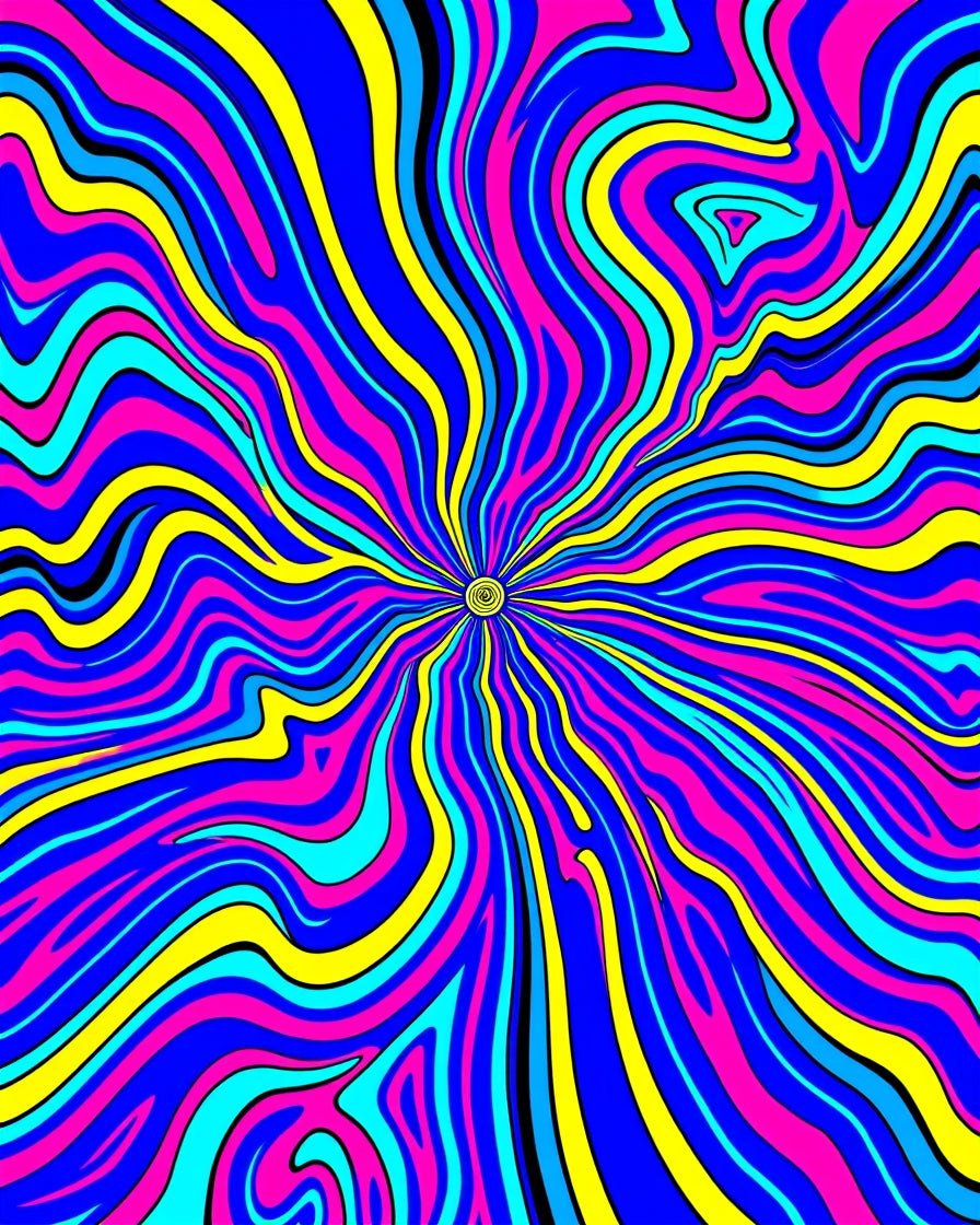 Vivid Psychedelic Swirl Nebula Rug