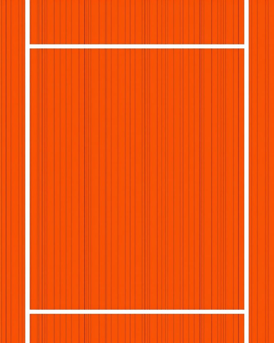 Vibrant Orange Vertical Stripe Rug