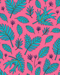 Tropical Turquoise Leaf Explosion Rug
