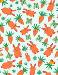 Cheerful Orange Bunny Carrot Garden Rug