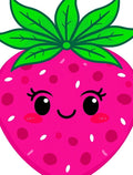 Kawaii Pink Strawberry Spots Foliage Rug