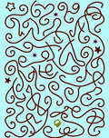 Light Blue Swirling Vine Star Accents Rug