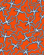 Energetic Orange Lightning Bolt Abstract Rug