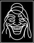 Joyful White Line Smiling Face Rug