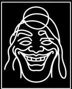 Joyful White Line Smiling Face Rug