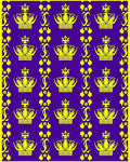 Royal Crown Purple Yellow Tile Rug