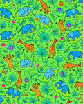 Vibrant Jungle Animals Flower Foliage Rug