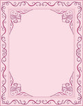 Delicate Lilac Scrollwork Border Rug