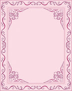Delicate Lilac Scrollwork Border Rug