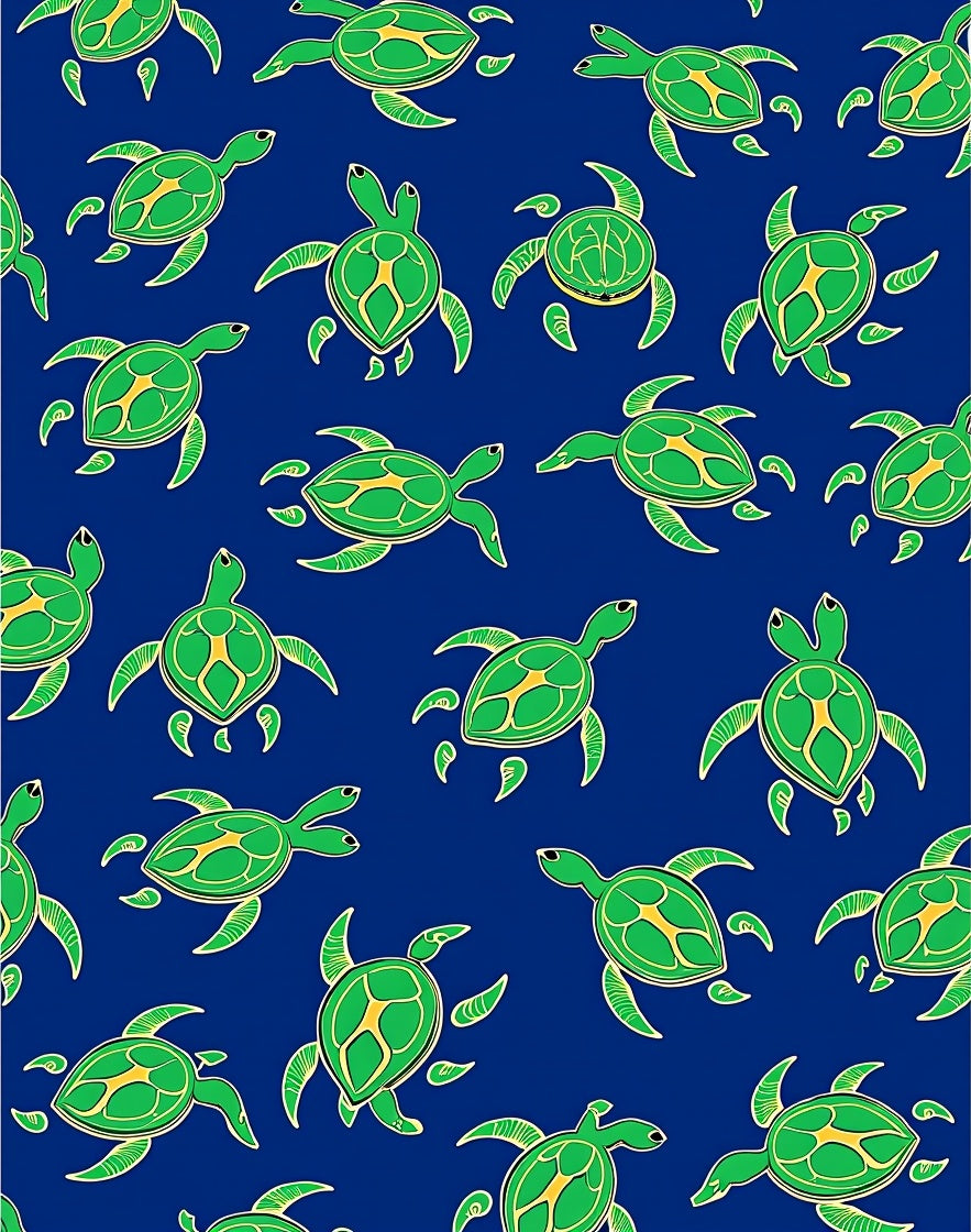 Green Sea Turtle Aquatic Voyage Rug