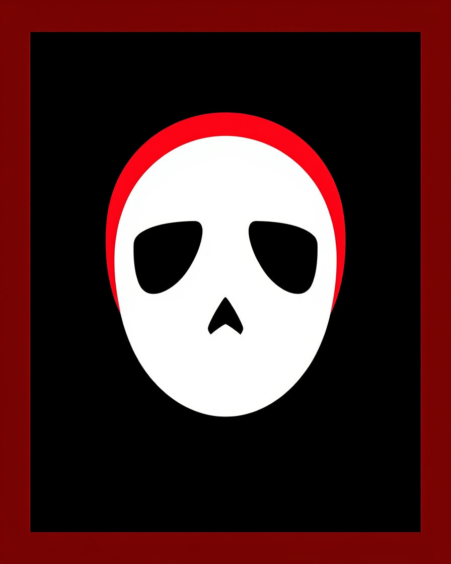 Bold Red Skull Aura Rug