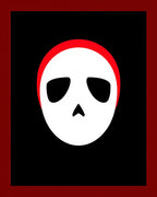 Bold Red Skull Aura Rug