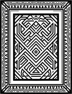 Abstract Black White Linear Geometric Loom Rug