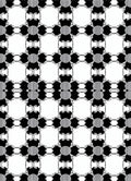 Monochrome geometric trellis repeat Rug