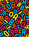 Vibrant Alphabet Soup Scatter Rug