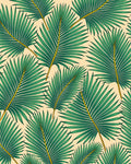 Emerald Palm Fronds Radiant Bloom Rug