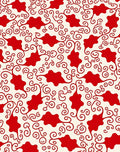 Crimson Swirl Red Organic Flourish Rug