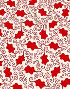 Crimson Swirl Red Organic Flourish Rug