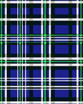 Classic Blue Green and White Plaid Rug