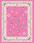 Pink Whimsical Owl Butterfly Floral Rug