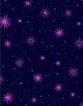 Neon Pink Starburst Night Sky Rug