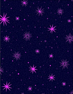 Neon Pink Starburst Night Sky Rug