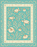 Teal Sea Turtle Coral Marine Life Rug