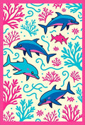 Coral Reef Dolphins Ocean Journey Rug