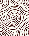 Crimson Swirl Organic Wave Rug
