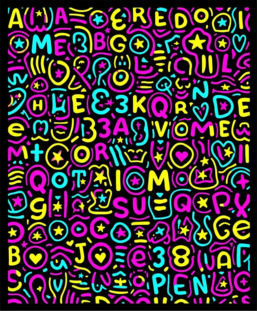 Retro Alphabet Blast Rug