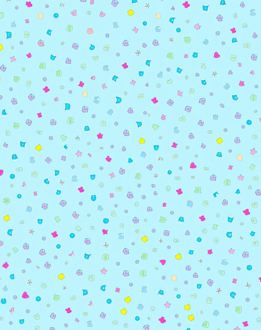 Cute Pastel Scatter Shapes Rug